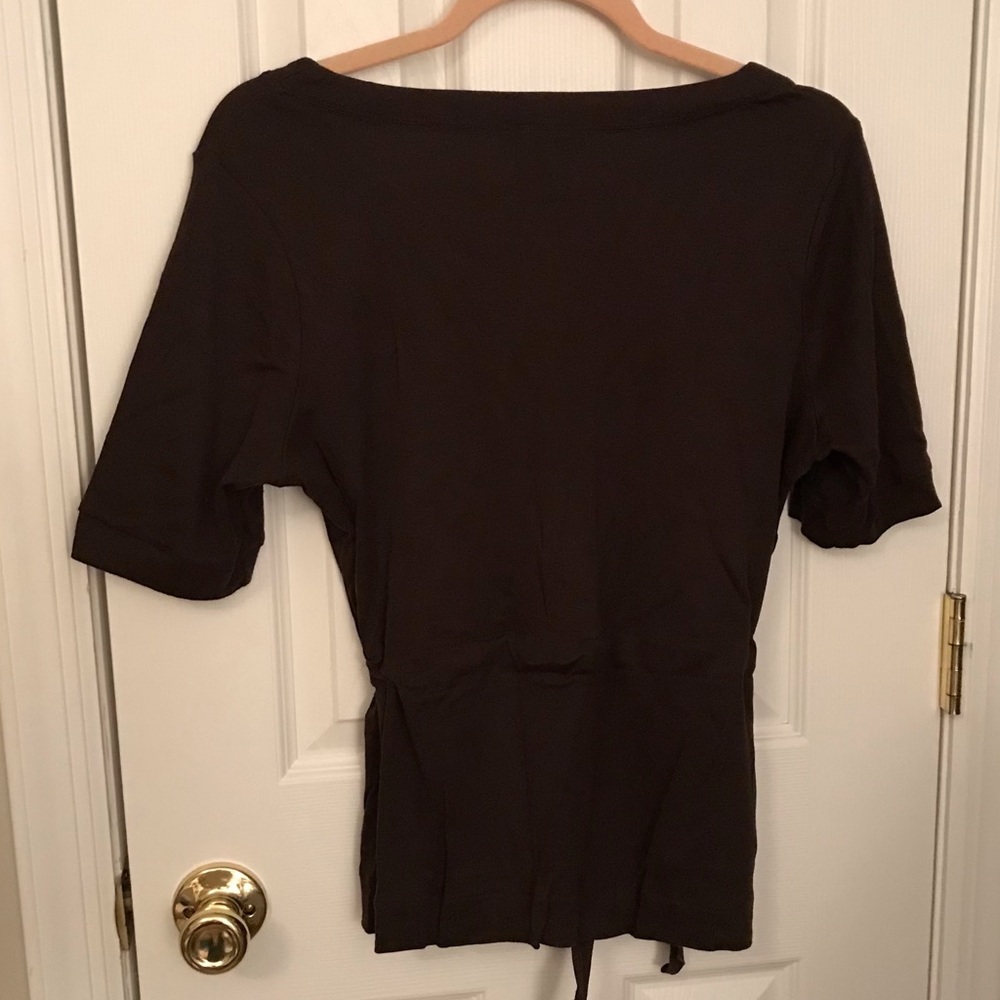 Brown Talbots cotton top. Bundle promo: send offer - 5 items for $35 🌸 - Picture 2 of 7